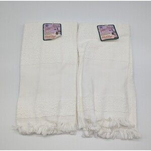 Set Of 2 Charles Craft White Color-Effects Kitchen Towels for Transfers Painting